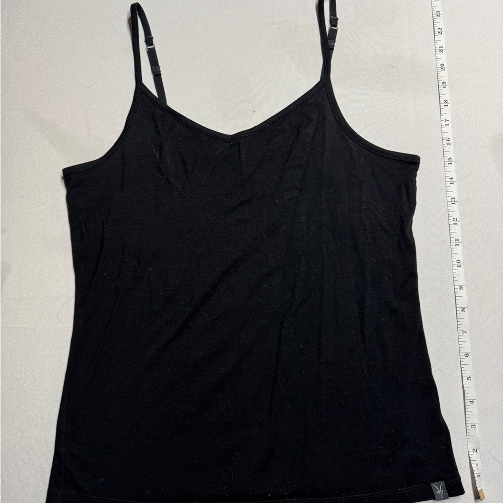 Ibex Black Women's Merino Wool Blend Camisole Top